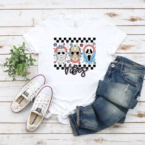 Funny 4th Of July Shirt, Horror Fourth Of July Tshirt, 4th of July Vibes T shirt, Patriotic Shirt, American Shirt, American Stars Shirt