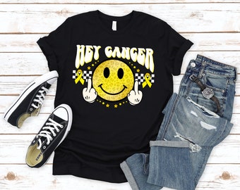Hey Cancer T-Shirt: Awareness Ribbon Unisex Jersey
