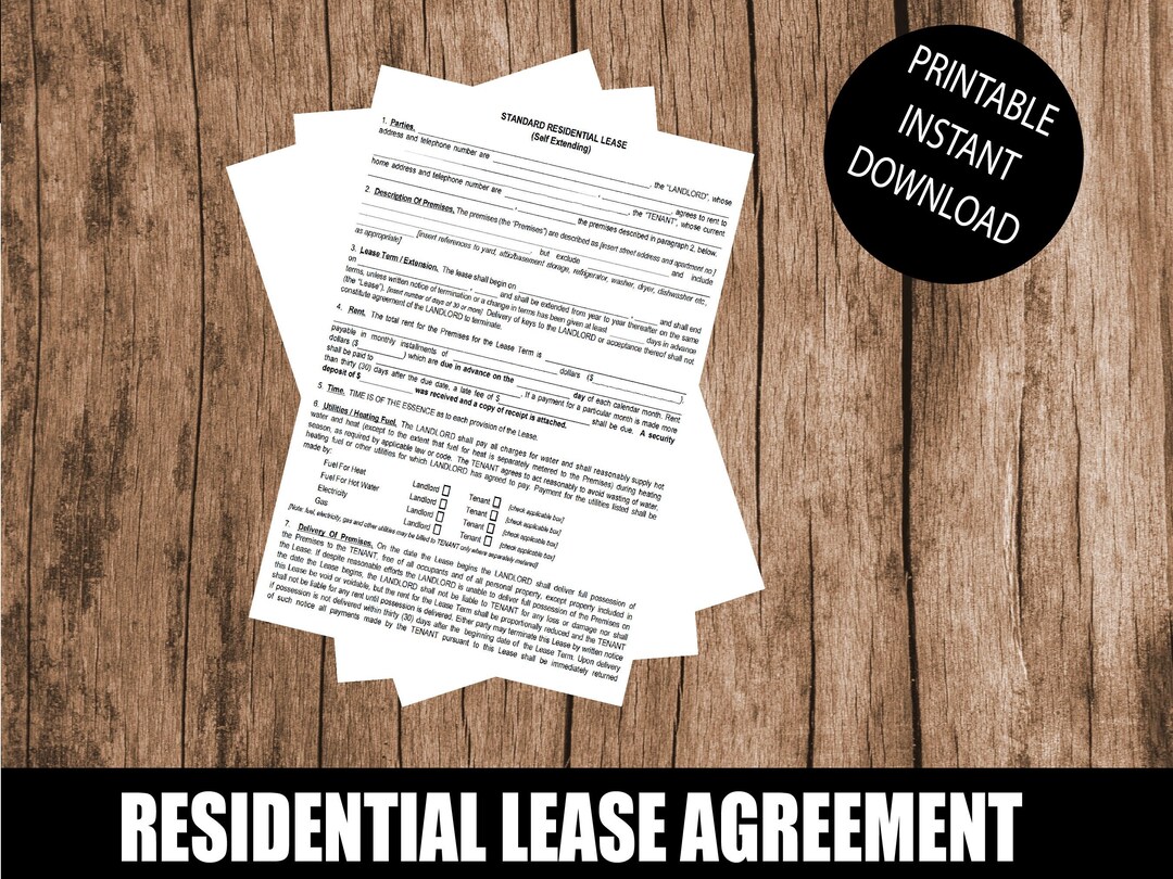 Residential Lease Agreement Template PDF | Lease Agreement Contract ...