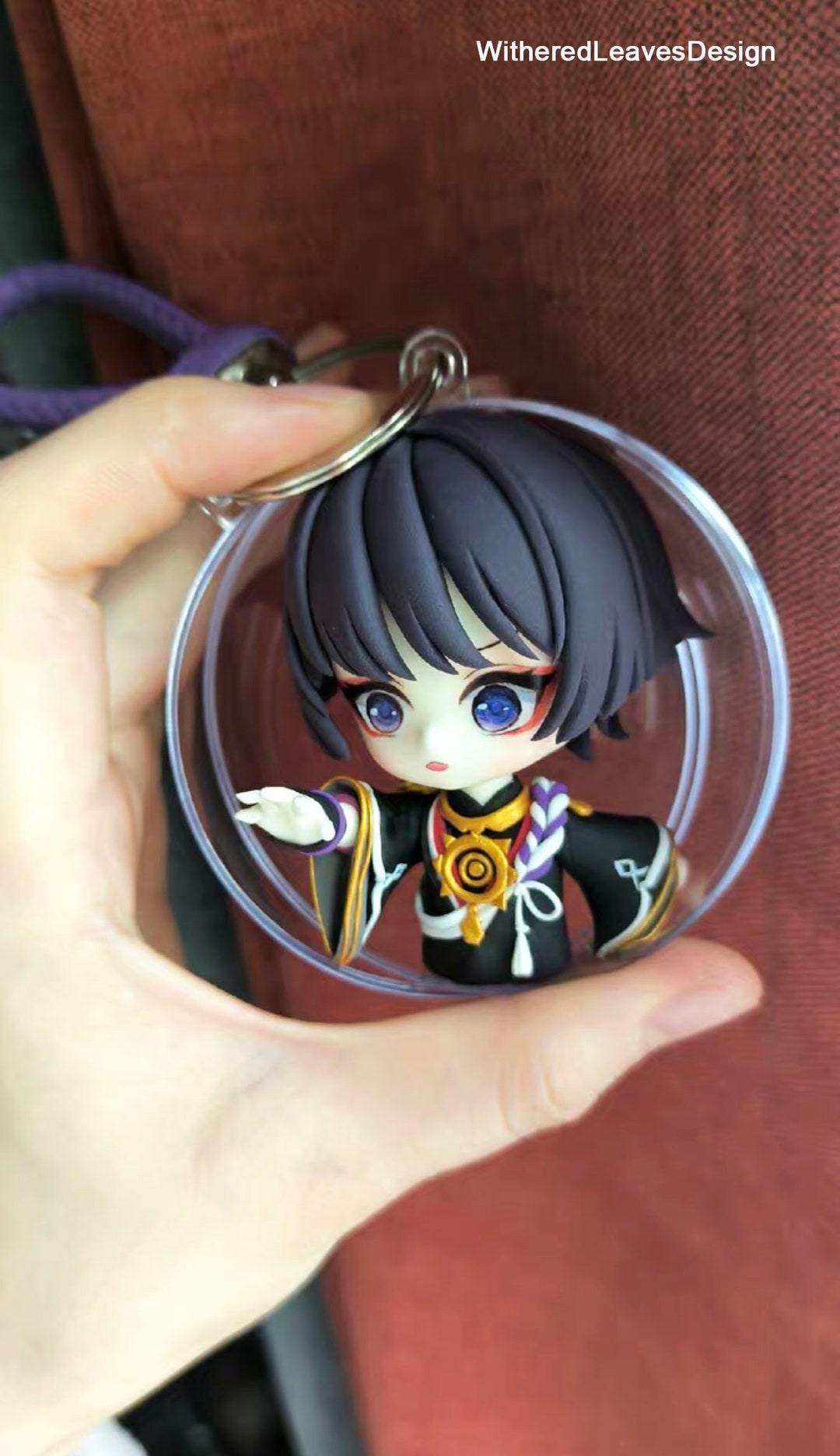 Genshin Impact Scaramouche Clay Keychain, ,wanderer Clay Keychain