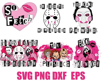 Mean Girls Png Bundle, Mean girls png, Halloween png, Horror png, Horror Character PNG, digital download