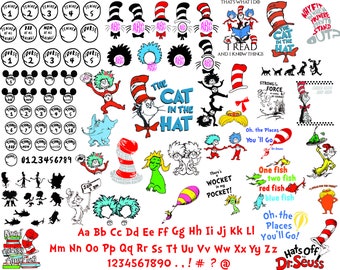 Dr. Suess Alphabet Png, Dr. Suess Bundle, Cat In The Hat PNG, Dr. Suess Font PNG, Doodle Alphabet PNG, Digital Dowload
