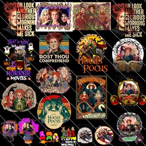 Hocus Pocus PNG-paket, Sanderson Sisters, Halloween-sublimering (digital nedladdning)