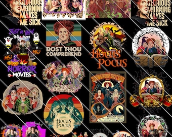 Hocu Pocu PNG Bundle, Halloween Png, Sandersonn Sisterss Png, Hocu Pocu Halloween, Witches Png, Halloween Sublimation Bundle