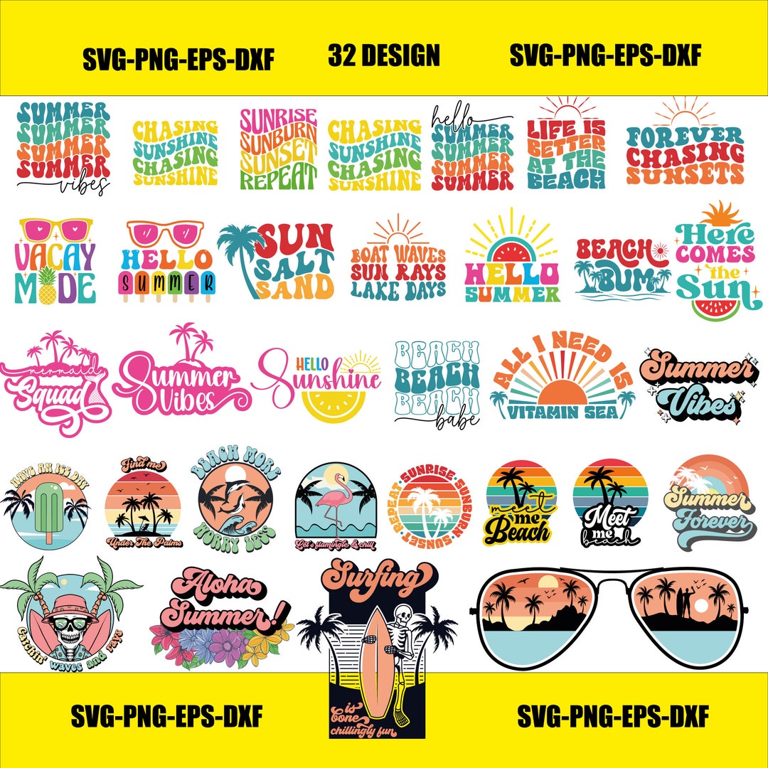 Summer Bundle SVG, Beach Svg, Summertime Svg, Funny Beach Quotes Svg ...