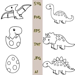 Schattige dinosaurus svg dinosaurus clipart | dinosaurus silhouet svg | kinderen dinosaurus svg | t-rex-svg | dino-svg | alles-in-één svg-bestanden