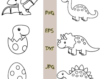 Cute Dinosaur svg  dinosaur clipart | dinosaur silhouette svg | kids dinosaur svg | t-rex svg | dino svg |all in one svg files