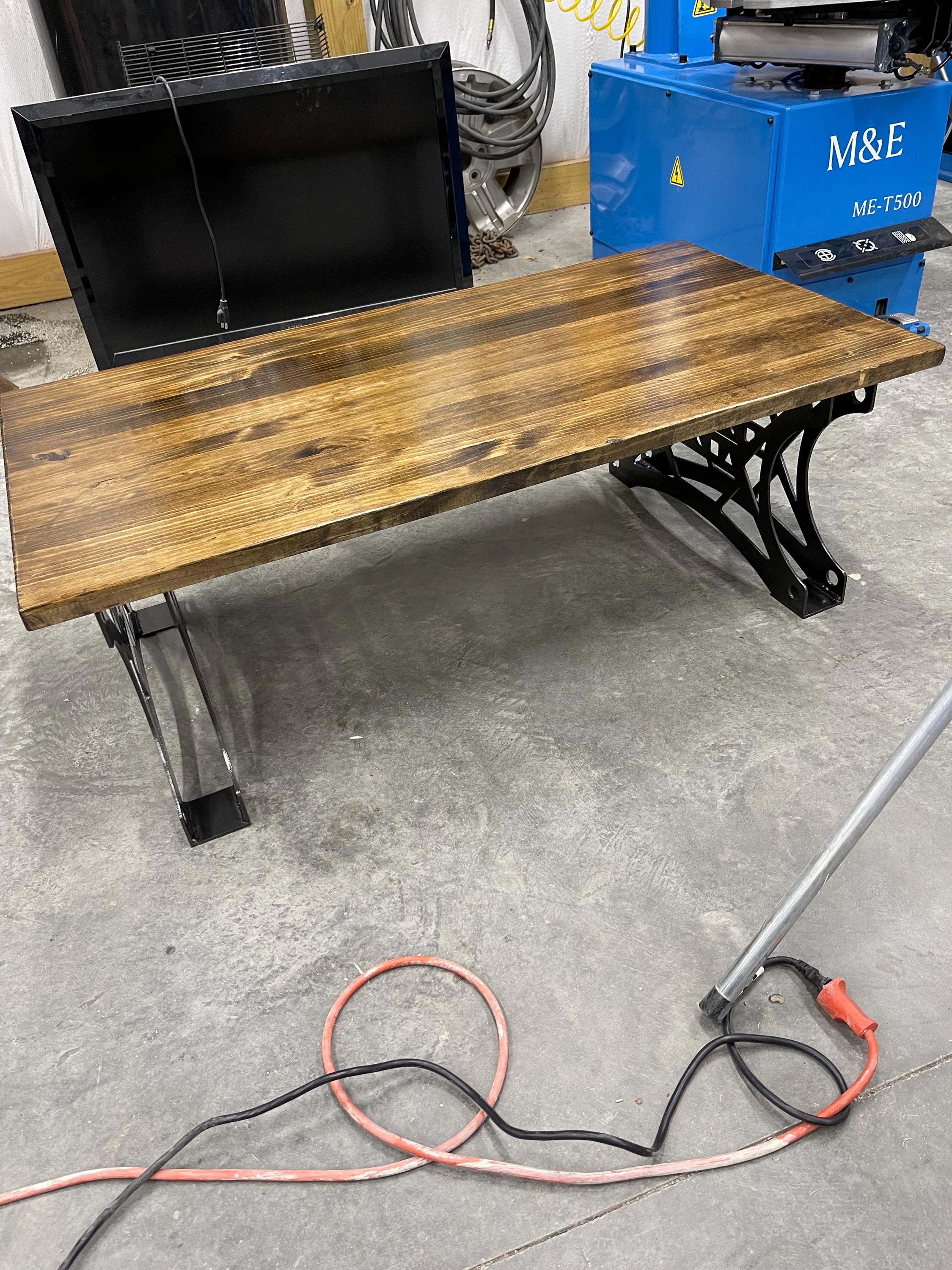View of Coffee Table-industrial/rustic Metal - Etsy