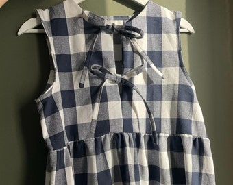 Checked tie dress - GANNI dupe - size S