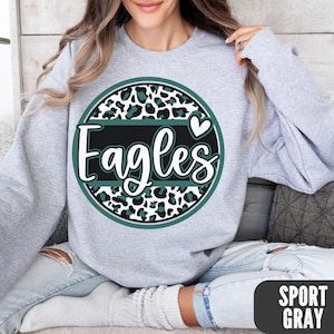 Custom EAGLES Sweatshirt, Eagles mascot Sweatshirt, Football Mom Sweatshirt, School Spirit Sweater, Your Custom School Colors, Sports Mom