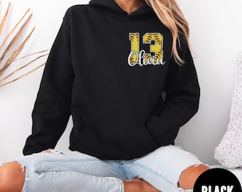 Custom Softball Hoodie, Softball Player Name and Number Hoodie, Softball Mom Hoodie, Dad Hoodie, Matching Family Hoodies