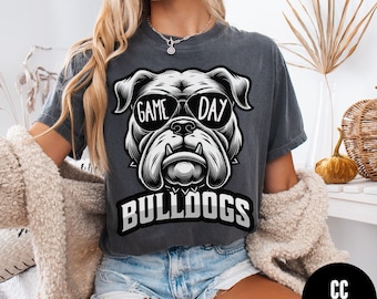 Bulldogs Game Day T-Shirt, Comfort Colors® Bulldog Mascot Shirt, Bulldogs Spirit Wear, Highschool Bulldogs T-Shirt, Bulldogs Football Shirt