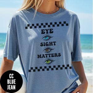 Optometrist T-Shirt, Comfort Colors® Eye Care Awareness T-Shirt, Ophthalmologist T-shirt, Optician T-shirt Gift for Ophthalmologist