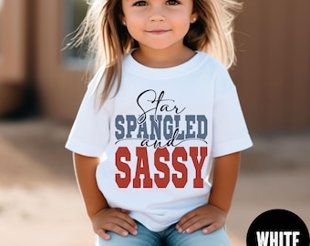 Camiseta para niño del 4 de julio, con estrellas y un toque atrevido, a juego, para niño del 4 de julio, EE. UU.
