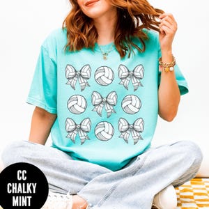 Coquette Volleyball Shirt, Comfort Colors® Volleyball Season Shirt, Volleyball Player Shirt, Volleyball Mama Tee, Game Day Volleyball Tshirt