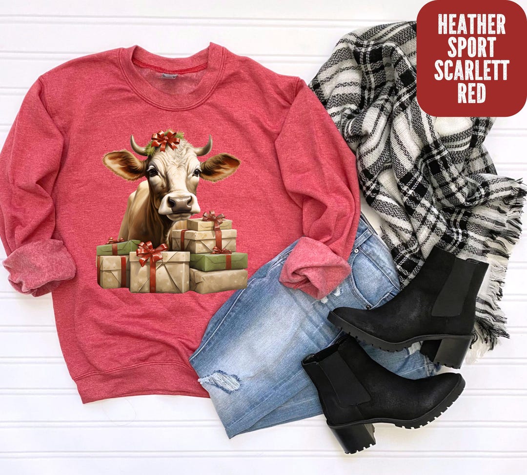 Festive Steer Graphic Sweatshirt