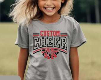 Youth Custom Cheer Shirt, Comfort Colors® Youth Cheerleader Shirt, Teen Cheer Shirt, Cheer Sister Tee