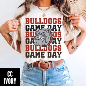 Custom Bulldogs Mascot T-Shirt, Comfort Colors® Retro Bulldogs Tshirt, Bulldogs Fan Gift, Bulldogs School Mascot Shirt, Bulldogs Spirit Tee