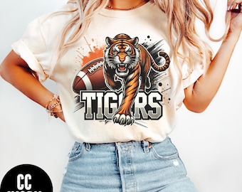 Tigers Game Day Shirt, Comfort Colors® Tigers Mascot Tee, Tigers School Spirit Shirt, Highschool Tigers Tee, Game Day Shirt, Tigers Shirt