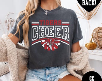 Custom Cheerleader Shirt, Comfort Colors® Custom Mascot Shirt, Cheer Shirt, Game Day Tee, Cheer Mom Tee, Cheerleader Gifts