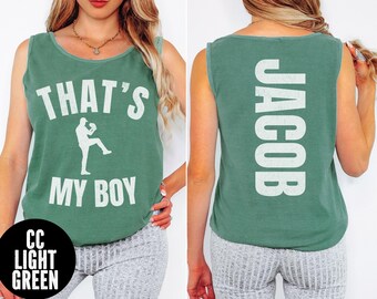 Camiseta sin mangas personalizada "That's My Boy", Camiseta sin mangas Comfort Colors® Baseball Mama, Camiseta sin mangas personalizada para mamá lanzadora, Mamá receptora, Camiseta sin mangas para mamá de béisbol, Camiseta sin mangas para mamá de béisbol infantil