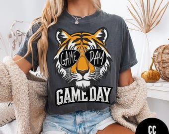 Tigers Game Day Shirt, Comfort Colors® Tigers Mascot Tee, Tigers Spirit Shirt, Highschool Tigers Tee, Game Day Shirt, Tigers Football Shirt