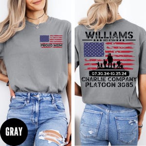 Benutzerdefinierte Militär-Abschluss-Shirt, Comfort Colors® Militär-Abschluss-Familien-Shirt, benutzerdefiniertes Bootcamp-Abschluss-T-Shirt, Militärmutter, Freundin