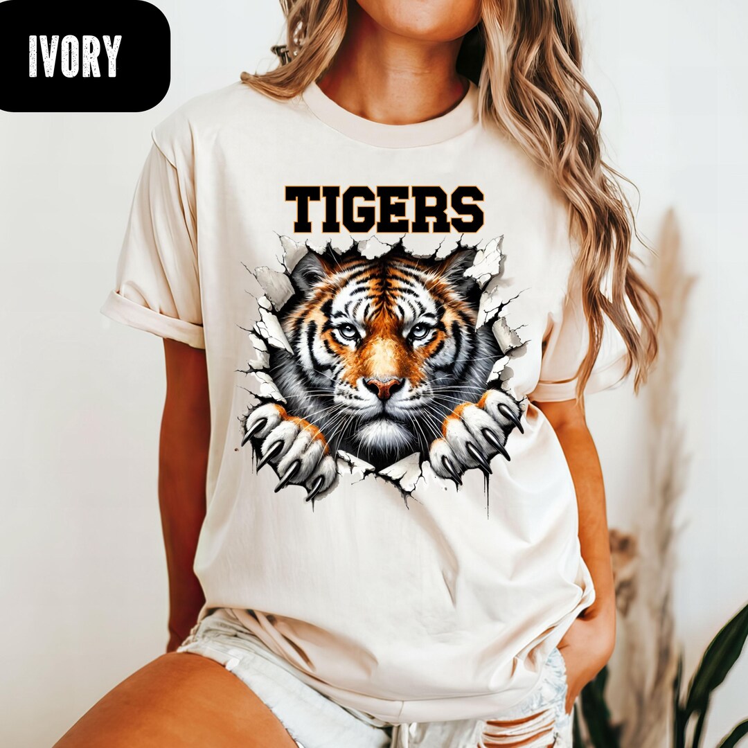 Tigers Colorful Mascot Graphic Tee main image 1