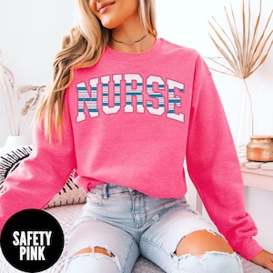 Labor & Delivery Nurse Sweatshirt, L and D Nurse Sweater, Baby Hospital Blanket Print Sweater, RN Labor and Delivery Gift, Cute RN Sweater