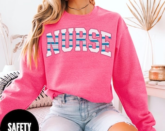 Sudadera de enfermera de parto y alumbramiento, suéter de enfermera de parto y alumbramiento, suéter con estampado de manta de hospital para bebés, regalo para enfermera de parto y alumbramiento, lindo suéter de enfermera
