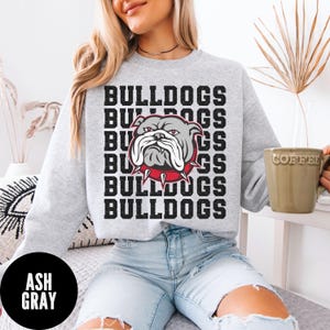 Custom Bulldogs Mascot Sweatshirt, Bulldogs School Spirit Sweater, Bulldogs Mascot Sweatshirt, Retro Bulldogs, Bulldogs Game Day Sweater