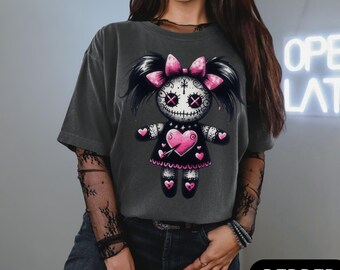 Voodoo Doll Valentine Shirt, Comfort Colors® Break Up Shirt, Gothic Doll Shirt Shirt, Funny Valentine Gift, Gift For Ex's, Witchcraft Shirt