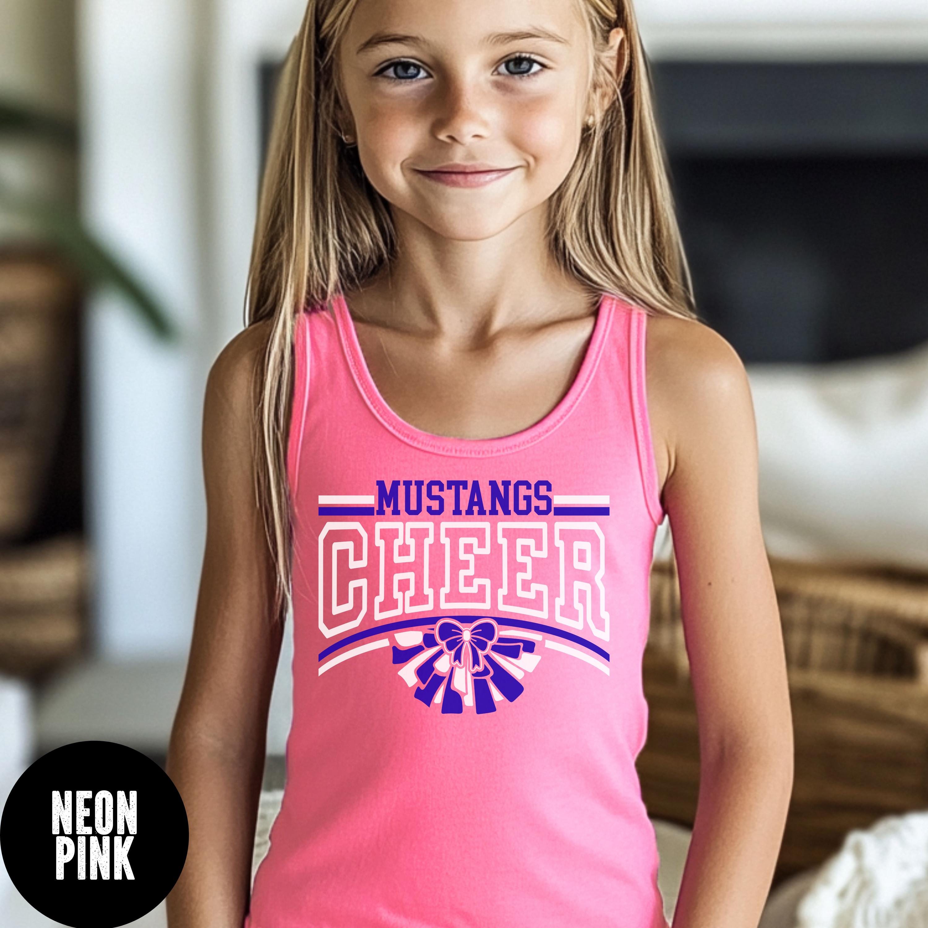 Youth Custom Cheer Tank Top | Kids Cheerleading Pom Pom Design ...