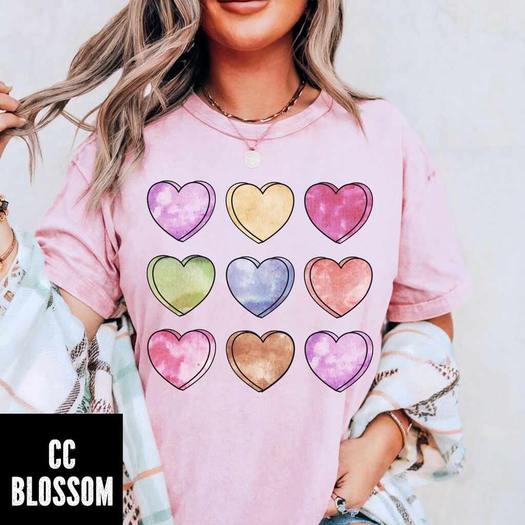 Candymix T-Shirt Donna 'Amore Cuore Arcobaleno' - Maglietta In Cotone 100% Di Alta Qualità