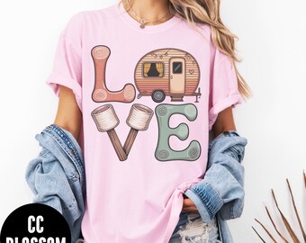Camping T-shirt Comfort Colors® Camping Lovers Shirt, Camping Tee, Camping Gifts, Happy Camper T-shirt, Cute Camping Tshirt, Camp Tshirt