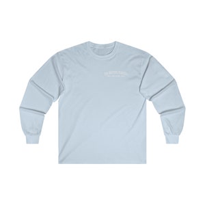Brother Pluckers Light Blue Long Sleeve Tee Front and Back Logos