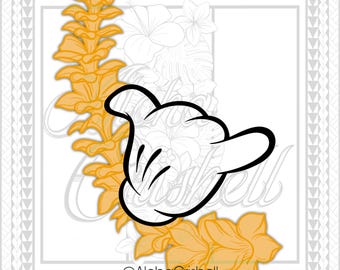 Diseño Disney Mickey Tropical/Hawái Puakenikeni @ByAlohaCrishell
