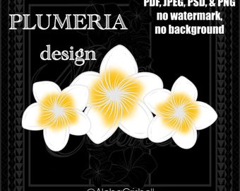 Diseño personalizado de PLUMERIA @ByAlohaCrishell