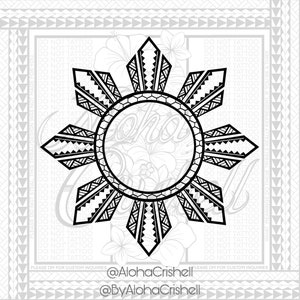 Filipino Star with Tribal Design @ByAlohaCrishell digital file