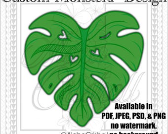 Diseño personalizado de MONSTERA @ByAlohaCrishell