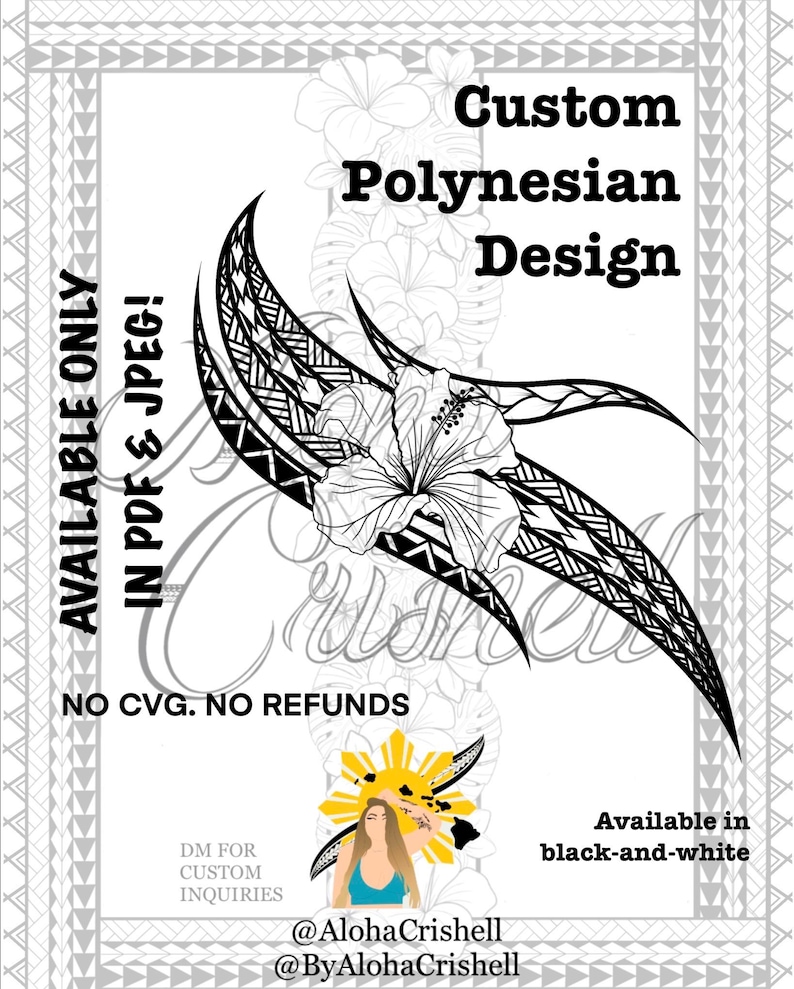 Polynesian Design by @alohacrishell - Etsy