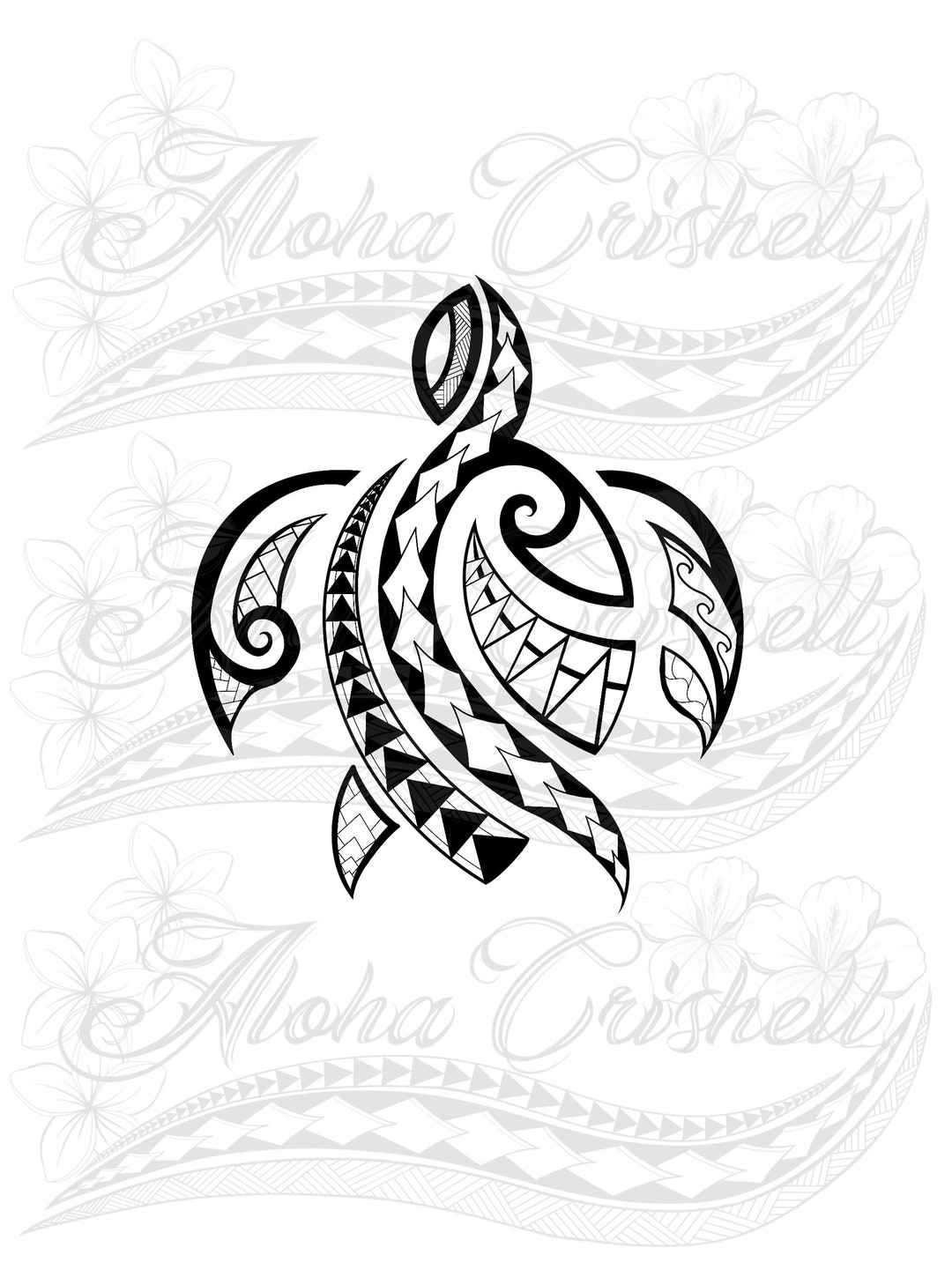 Polynesian Tribal Turtle @byalohacrishell - Etsy
