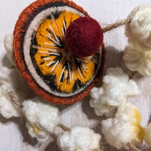 Orangen-, Popcorn- und Cranberry-Girlande