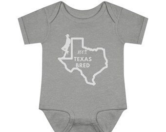 Entzückender Texas Bred Säuglingsbodysuit - weiche und haltbare Baumwolle - perfektes Babypartygeschenk
