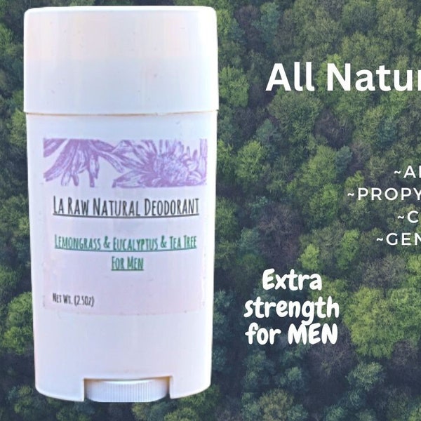 Lemongrass Eucalyptus & Tea Tree Men Natural Deodorant