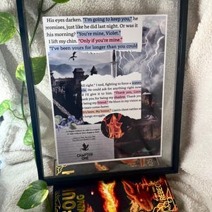 Fourth Wing The Empyrean Dragon Annotated Physical Book Print 8.5"x11"
