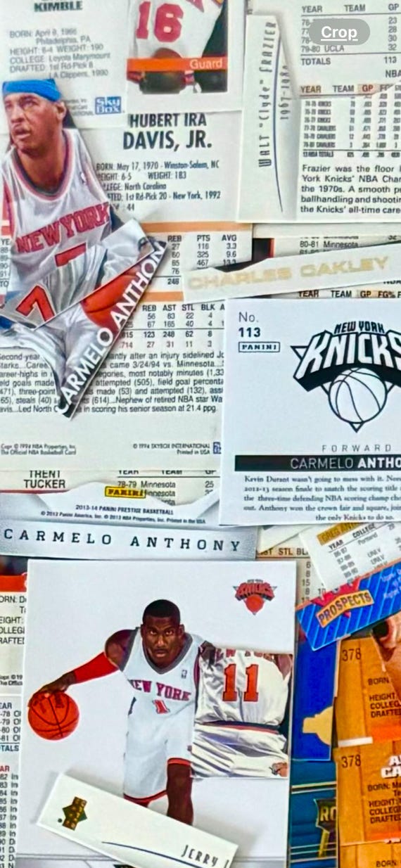New York KNICKS Mosaic Collage Poster - Wall Art Made With Real
