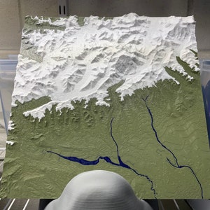 Custom Topographic 3D Prints (Ex. Denali)