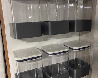 Floating wall mount for oxo 4.4qt pop top containers