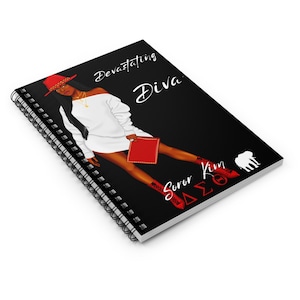 Delta Sigma Theta Spiral Notebook - Ruled Line, Probate Gift, Delta Journal, Birthday Gift, DST Notebook, Christmas Gift